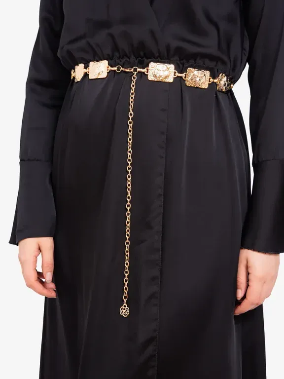 Royalfashion Damski metalowy pasek ozdobny