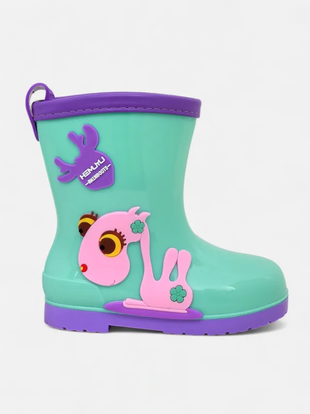 Royalfashion Kalosze dziecięce z naszywkami Funny Time