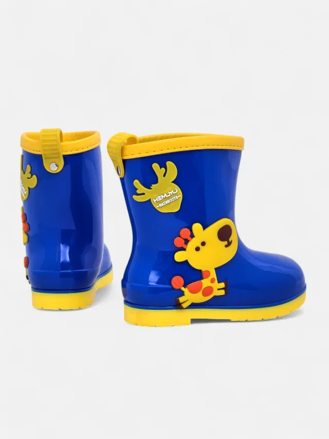 Royalfashion Kalosze dziecięce z naszywkami Good Time