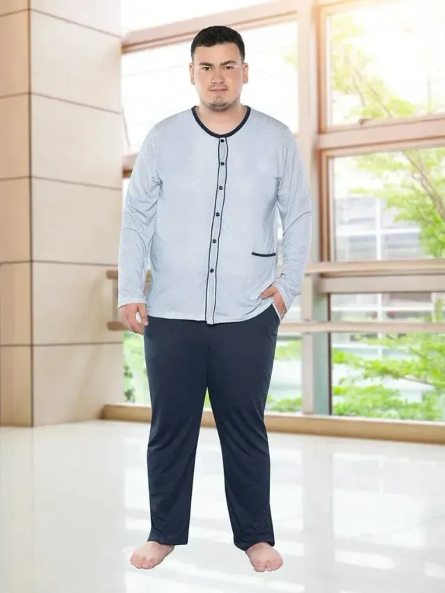 Royalfashion Bawełniana piżama męska PLUS SIZE